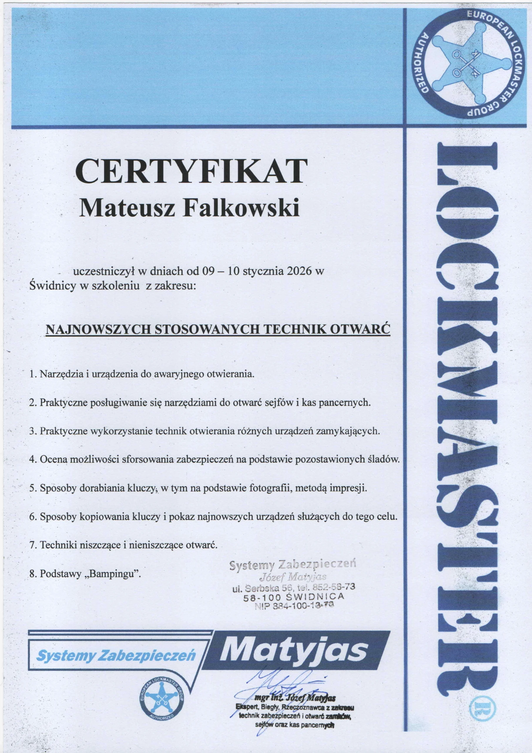 certyfikat-lockmaster